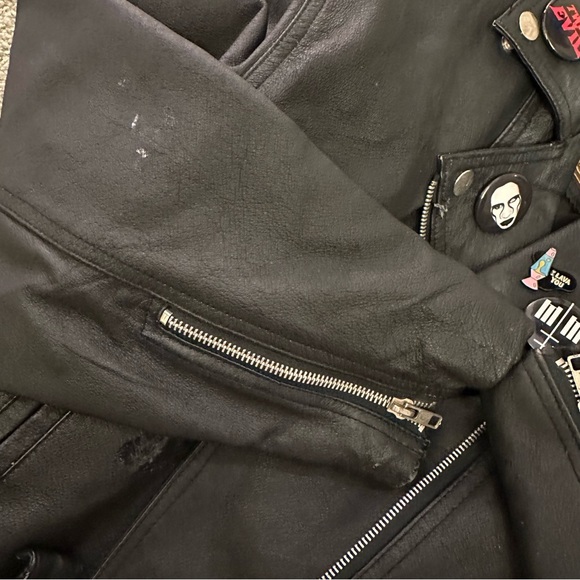 Vintage Punk Leather Moto (men’s med) genuinely hand created and worn - Picture 16 of 16